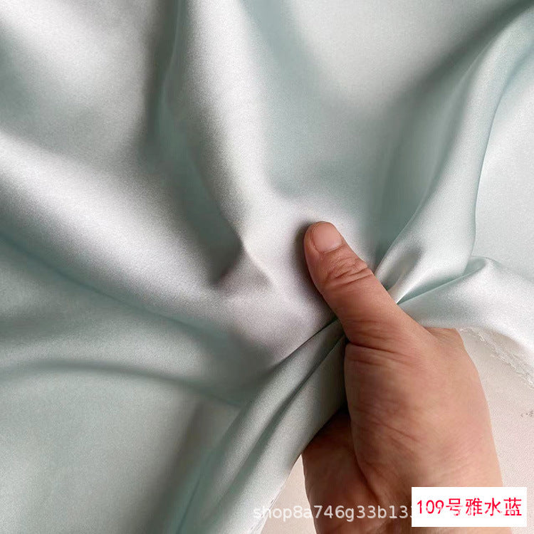 FREEDOMBEAUTY | 114 m width 16 mmi silk plain crepe satin clothing fabric 100 mulberry silk dress hair band eye mask fabric multi-color