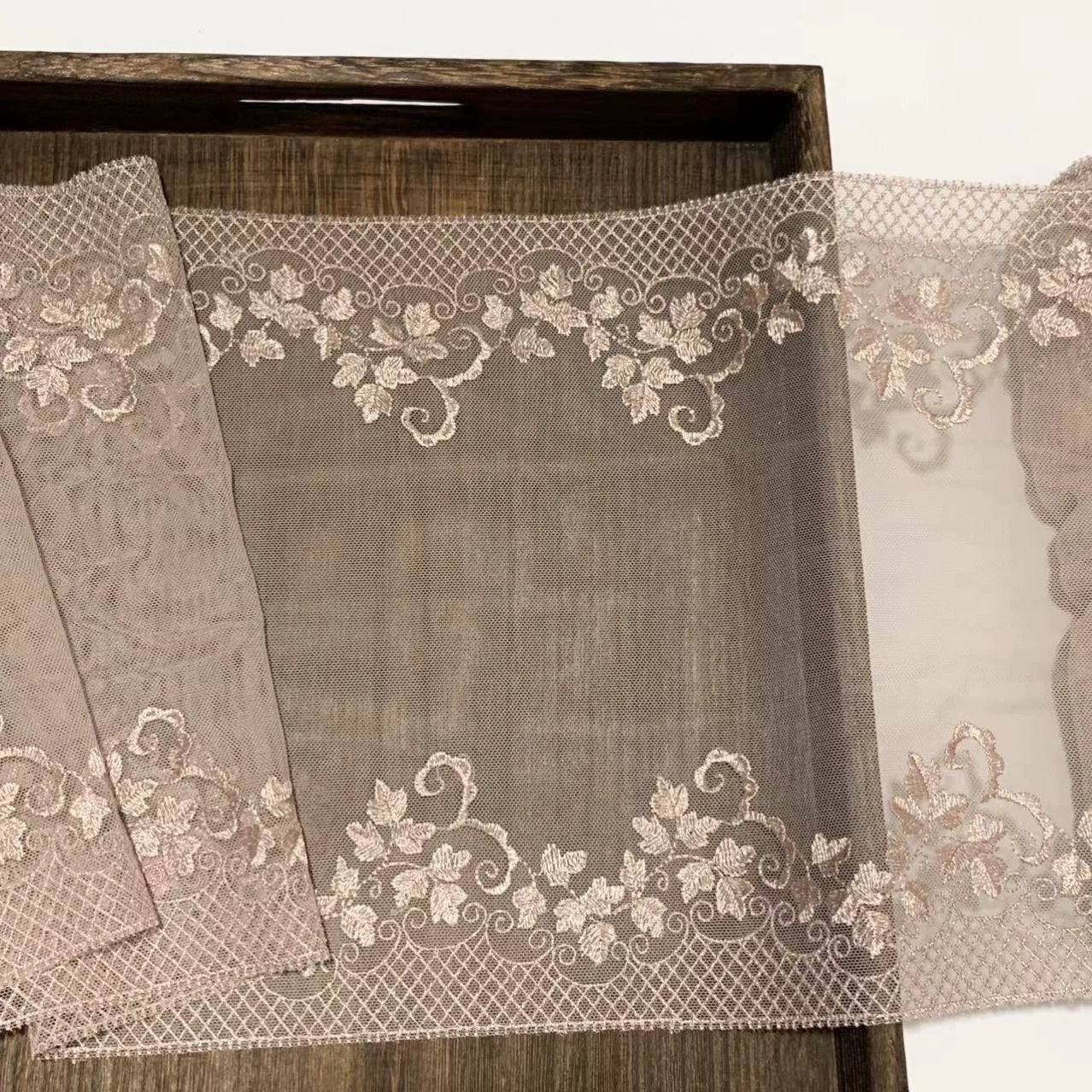 FREEDOMBEAUTY | Spot court French bilateral embroidery mesh lace accessories decorative design DIY clothing