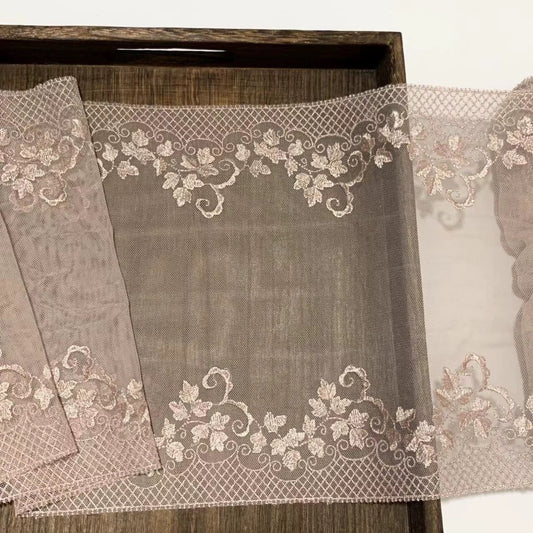 FREEDOMBEAUTY | Spot court French bilateral embroidery mesh lace accessories decorative design DIY clothing