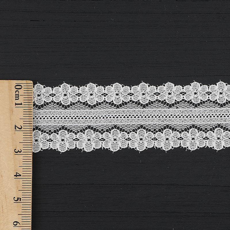 FREEDOMBEAUTY | [no- stretch] 3cm white lace edge, exquisite barcode non-elastic lace edge, neckline cuffs lace accessories, spot