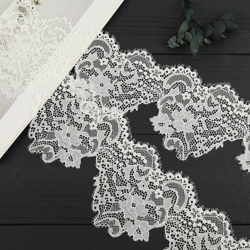 FREEDOMBEAUTY | [laser-cut lace] Laser lace, white stretch lace edge, home textile Lolita exquisite lace accessories, in stock