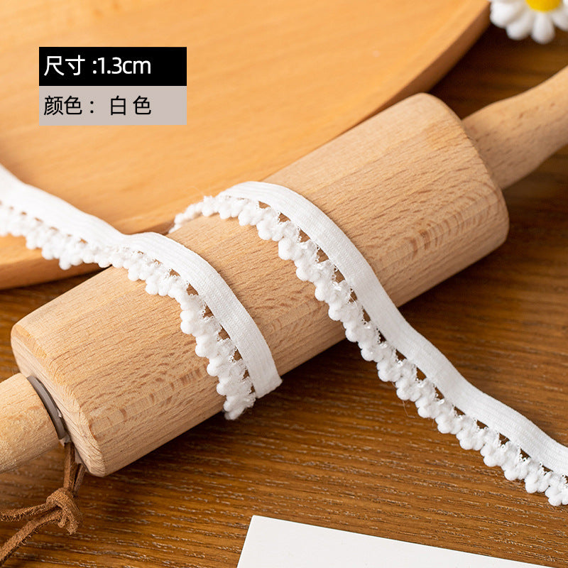 FREEDOMBEAUTY | Factory direct 1.0/1. 3CM bud belt black and white spot silk bud bear foot bud underwear clothing elastic elastic