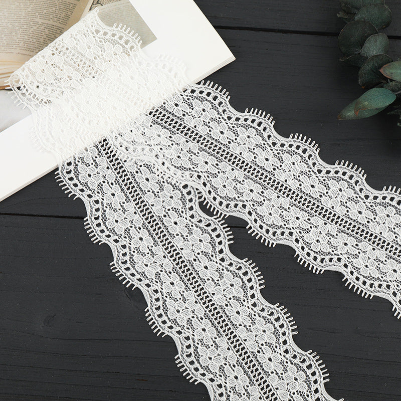 FREEDOMBEAUTY | [stretch] 5.5cm white lace, non-elastic nylon lace, home textile Lolita lace accessories