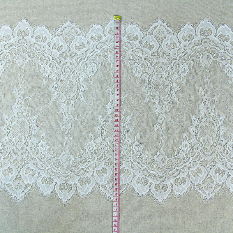 FREEDOMBEAUTY | 38cm Spot lace lace clothing accessories, eyelash lace, lace fabric, knitted non-elastic lace fabric