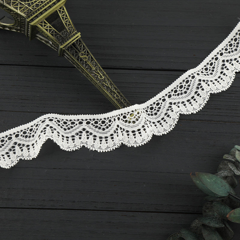FREEDOMBEAUTY | [stretch] 2.5cm lace lace, nylon elastic lace edge, home textile Lolita unilateral lace accessories, in stock