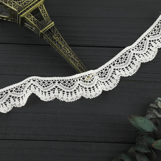 FREEDOMBEAUTY | [stretch] 2.5cm lace lace, nylon elastic lace edge, home textile Lolita unilateral lace accessories, in stock