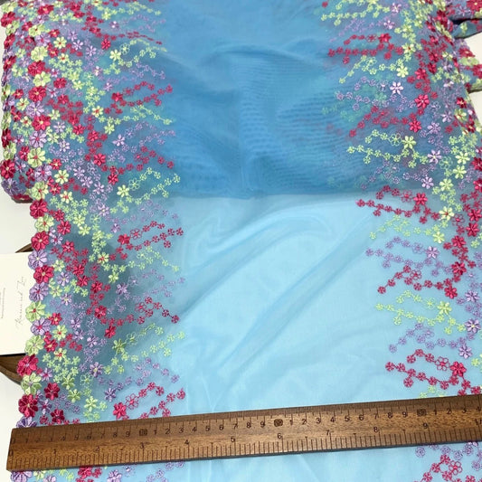 FREEDOMBEAUTY | Spot Bilateral Heavy Industry Elastic Mesh Yarn Embroidery Lace Accessories Decorative Fabric Design DIY Apparel