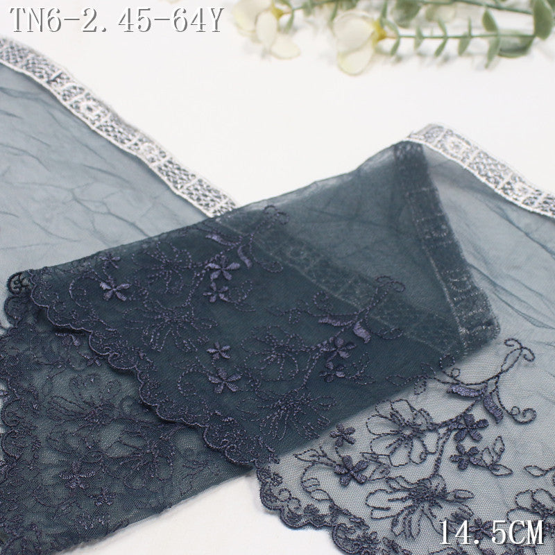 FREEDOMBEAUTY | [1Pack] Multi-color light mesh embroidery lace fresh and exquisite small flower cluster 20.5cm Mori clothing lace accessories