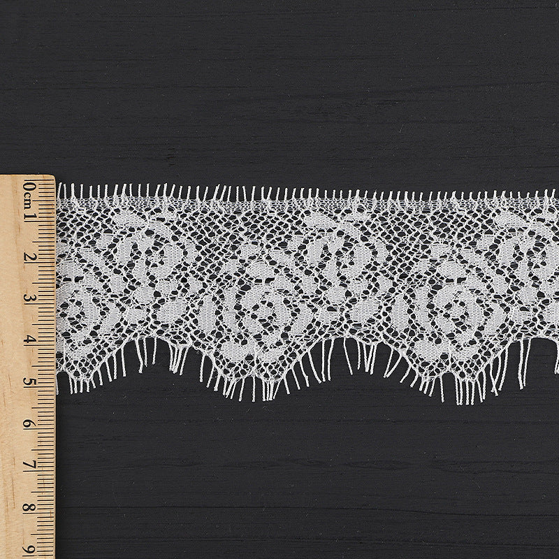 FREEDOMBEAUTY | [no- stretch] 4.5cm eyelash lace, unilateral non-elastic lace edge, new Lolita skirt neckline lace accessories
