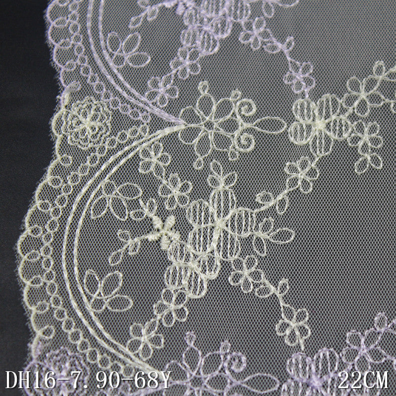 FREEDOMBEAUTY | [1Pack] Light mesh Mori fresh pattern embroidery lace 23.5cm Lolita skirt clothing accessories DIY