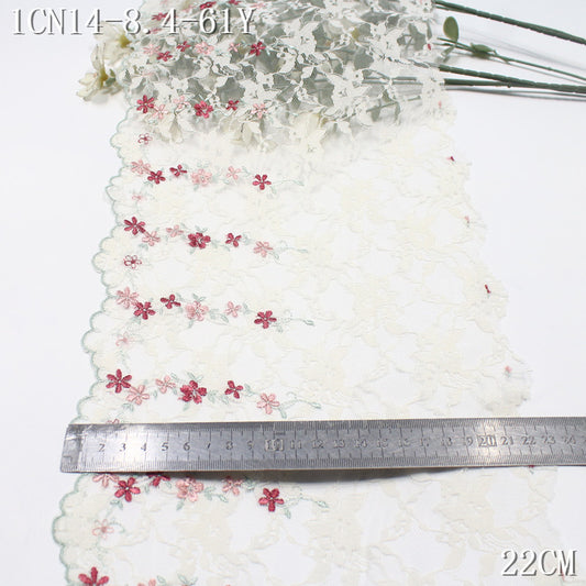 FREEDOMBEAUTY |  French pastoral lace mesh exquisite flower cluster embroidery lace, wedding dress skirt lace accessories