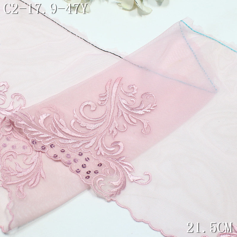 FREEDOMBEAUTY | Spot wholesale multi-color mesh, laser sequins, flower embroidery lace, drama costumes, dance costumes, ancient lace accessories DIY