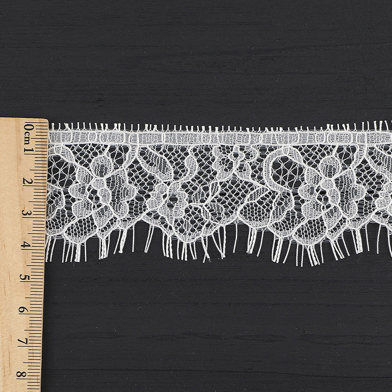 FREEDOMBEAUTY | [no- stretch] 4.5cm eyelash lace, unilateral non-elastic lace edge, new Lolita skirt neckline lace accessories