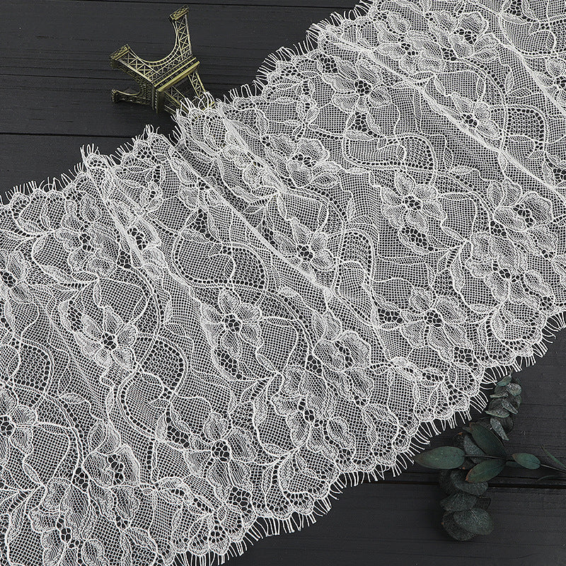 FREEDOMBEAUTY | [no- stretch] Non-elastic eyelash lace, nylon warp knitted lace, home textile clothing exquisite lace accessories in stock