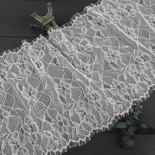 FREEDOMBEAUTY | [no- stretch] Non-elastic eyelash lace, nylon warp knitted lace, home textile clothing exquisite lace accessories in stock