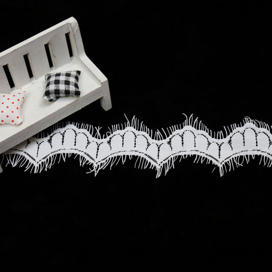 FREEDOMBEAUTY | Factory direct sales, spot 4.5cm wavy lace, eyelash lace, leather pants skirt accessories lace
