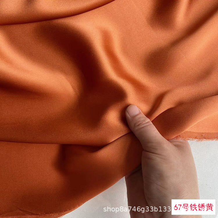 FREEDOMBEAUTY | 114 m width 16 mmi silk plain crepe satin clothing fabric 100 mulberry silk dress hair band eye mask fabric multi-color