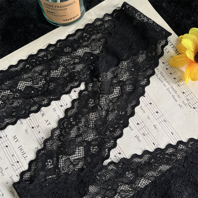 FREEDOMBEAUTY | Factory direct sales, spot quick delivery Xiaohongshu hot 6CM black and white elastic lace accessories DIY handmade