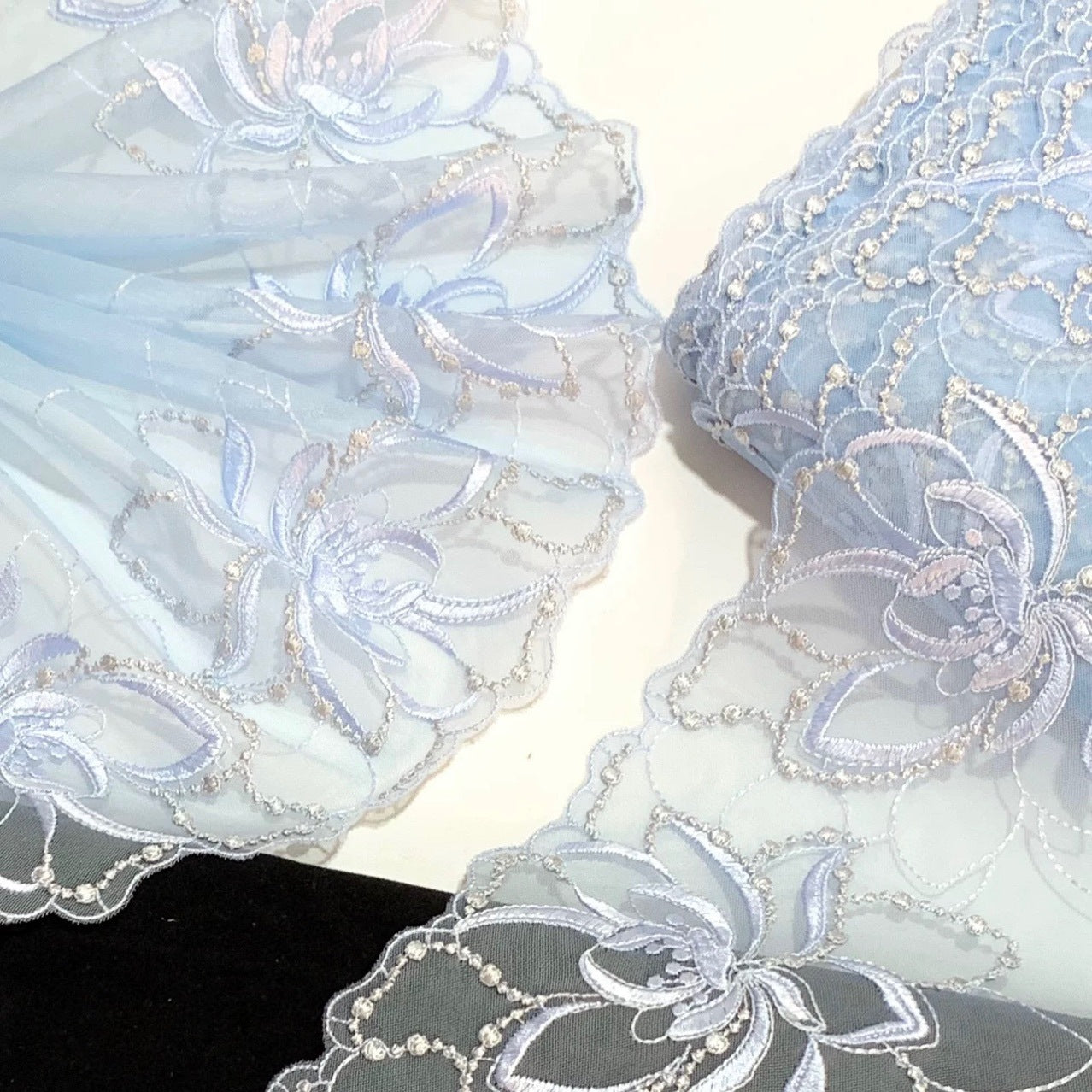 FREEDOMBEAUTY | Spot heavy industry three-dimensional chain beads water-soluble embroidery mesh lace accessories decorative design DIY clothing