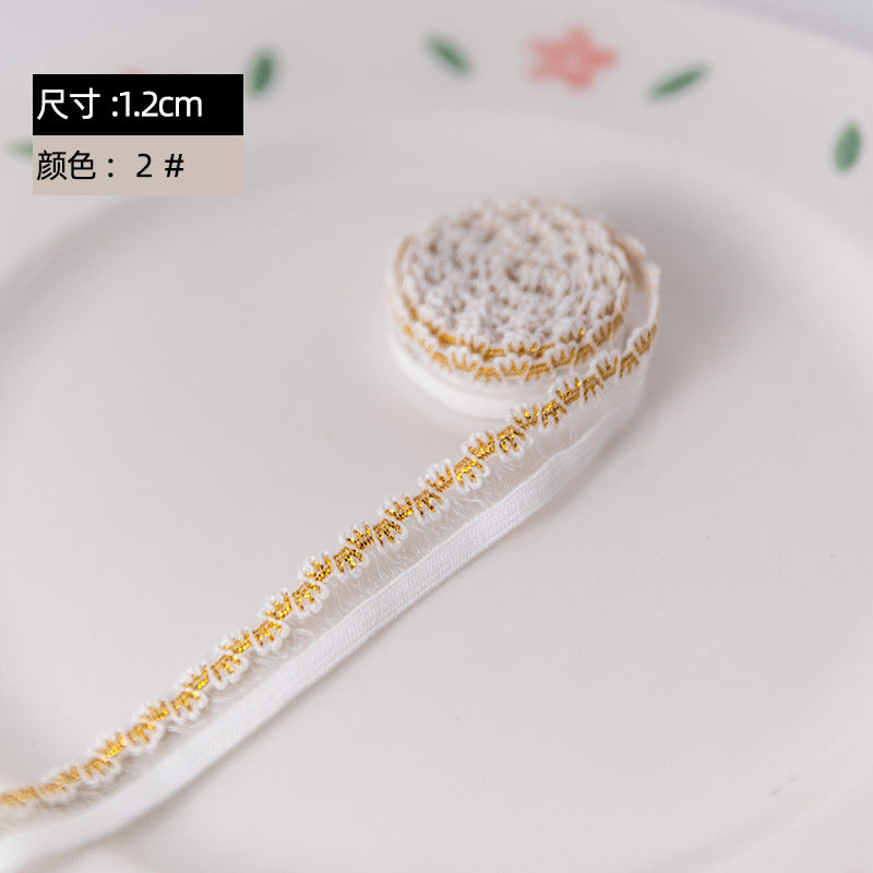FREEDOMBEAUTY | Factory direct sales 1.2cm/2.2cm color nylon crown teeth elastic fish silk elastic band clothing underwear accessories