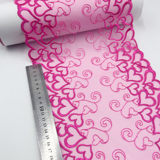FREEDOMBEAUTY | Manufacturers supply big love water-soluble underwear embroidery flower trim clothing curtain decoration textile accessories spot