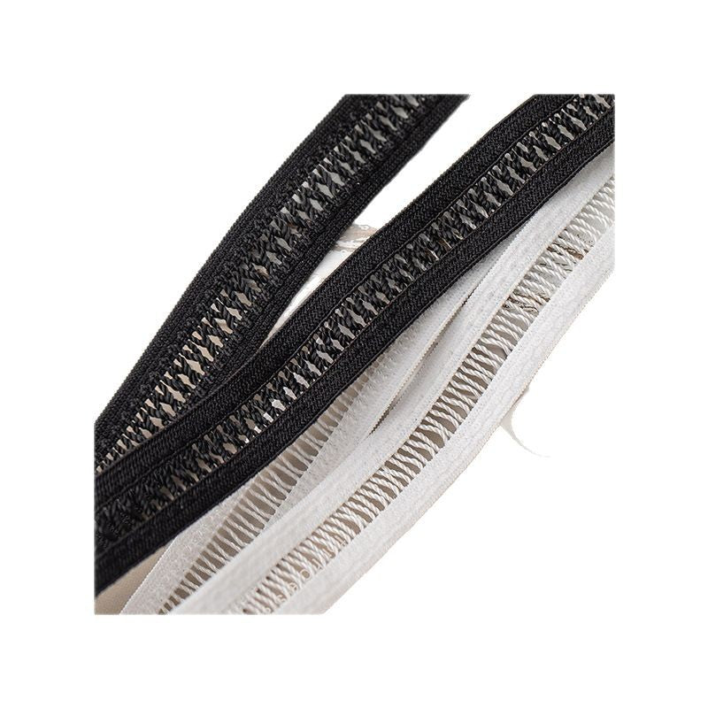 FREEDOMBEAUTY | Factory direct 1.5CM hollow nylon elastic rope with black and white spot women's skirt underwear decorative elastic