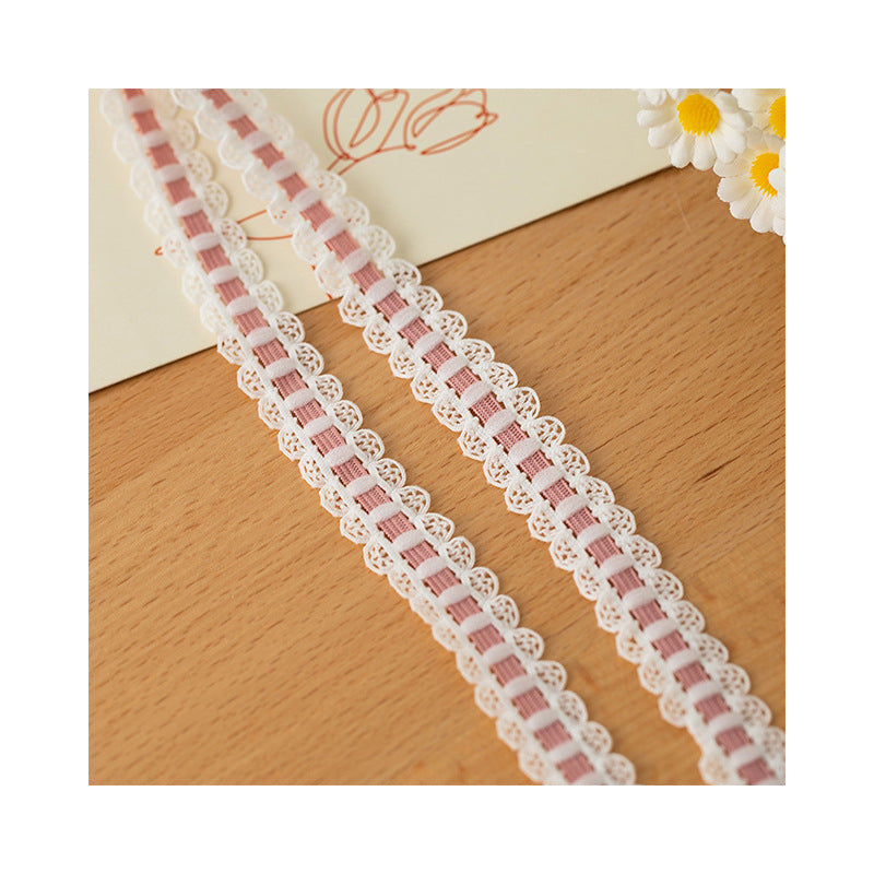 FREEDOMBEAUTY | Factory Direct 1.7CM Blue, Pink Ball Bilateral Mesh Bud Elastic Strap DIY Toy Doll Decorative Elastic