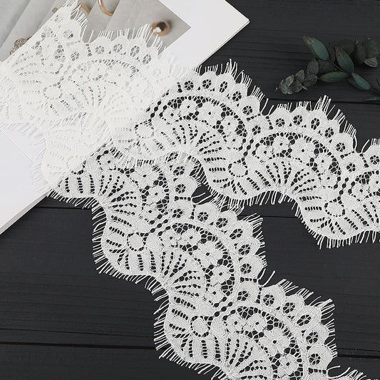 FREEDOMBEAUTY | [no- stretch] Non-elastic eyelash lace, nylon warp knitted lace, home textile clothing exquisite lace accessories in stock