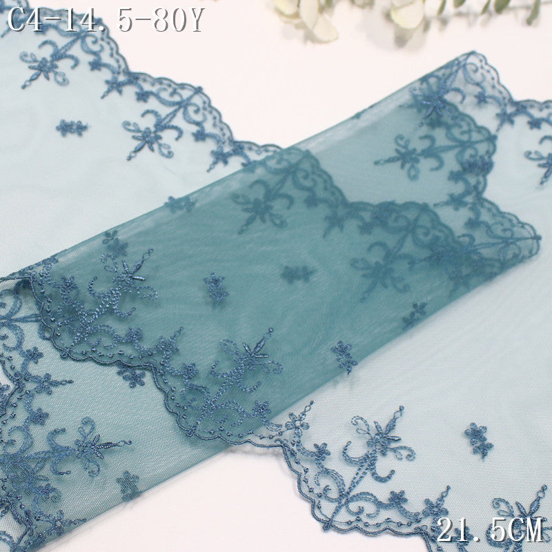 FREEDOMBEAUTY | Color mesh embroidery lace bilateral French pattern, Lolita skirt children's lace accessories