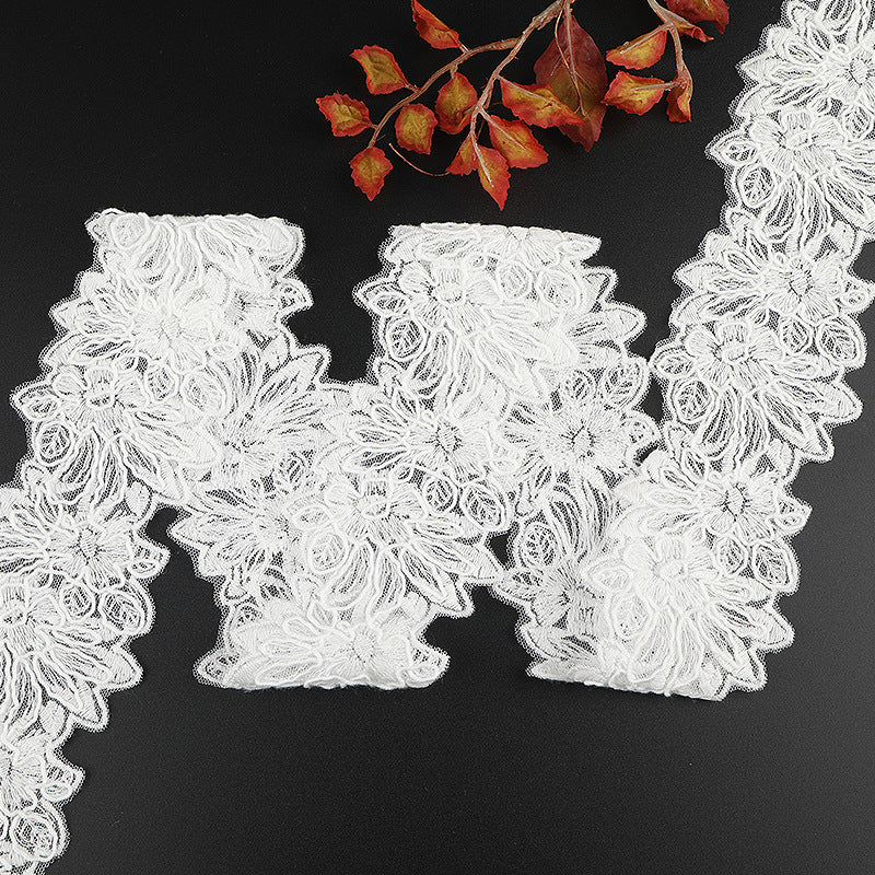 FREEDOMBEAUTY | New water-soluble polyester lace, pure flower embroidery lace, fashion clothing home textile water-soluble lace accessories are in stock