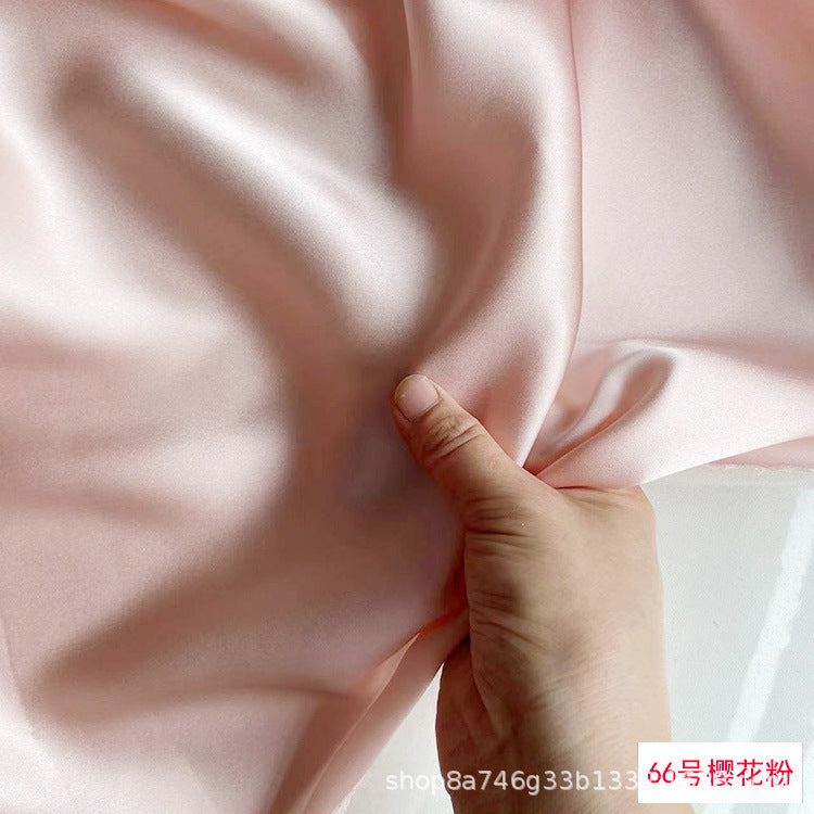 FREEDOMBEAUTY | 114 m width 16 mmi silk plain crepe satin clothing fabric 100 mulberry silk dress hair band eye mask fabric multi-color