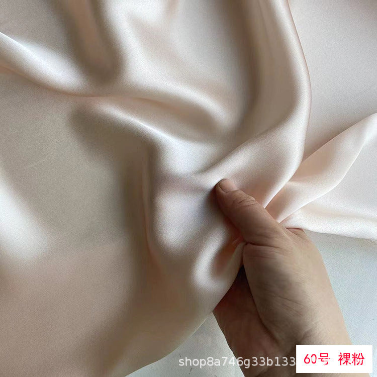 FREEDOMBEAUTY | 114 m width 16 mmi silk plain crepe satin clothing fabric 100 mulberry silk dress hair band eye mask fabric multi-color