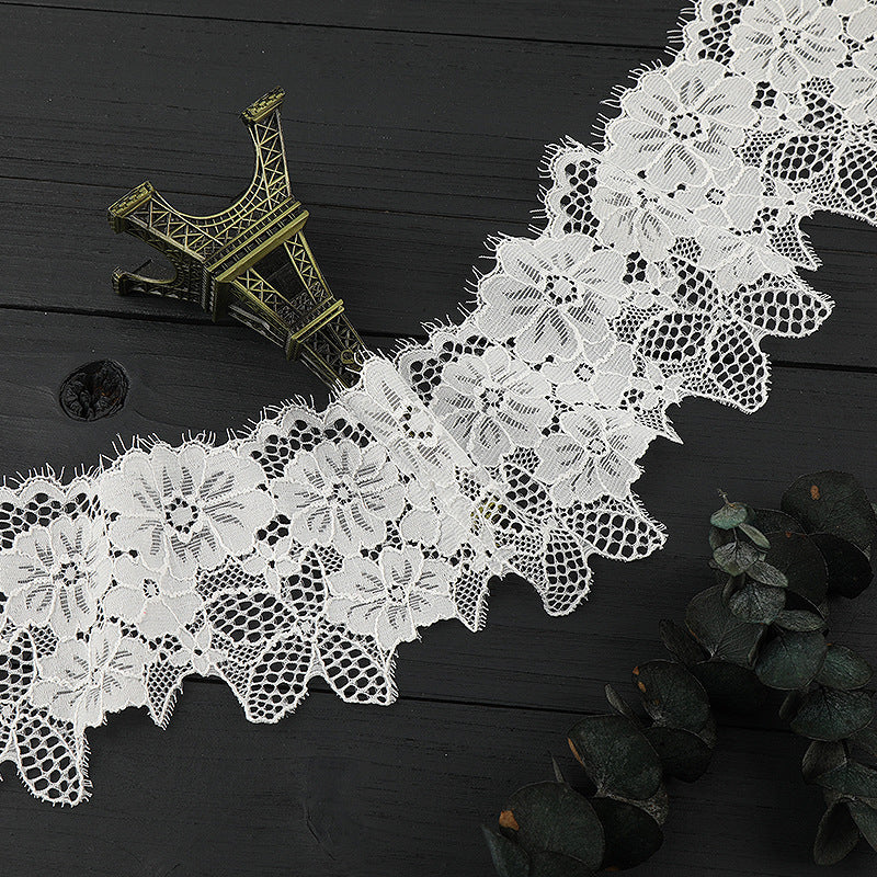 FREEDOMBEAUTY | [laser-cut lace] Laser lace accessories Elastic hollow lace lace, apparel Home textile light luxury lace accessories