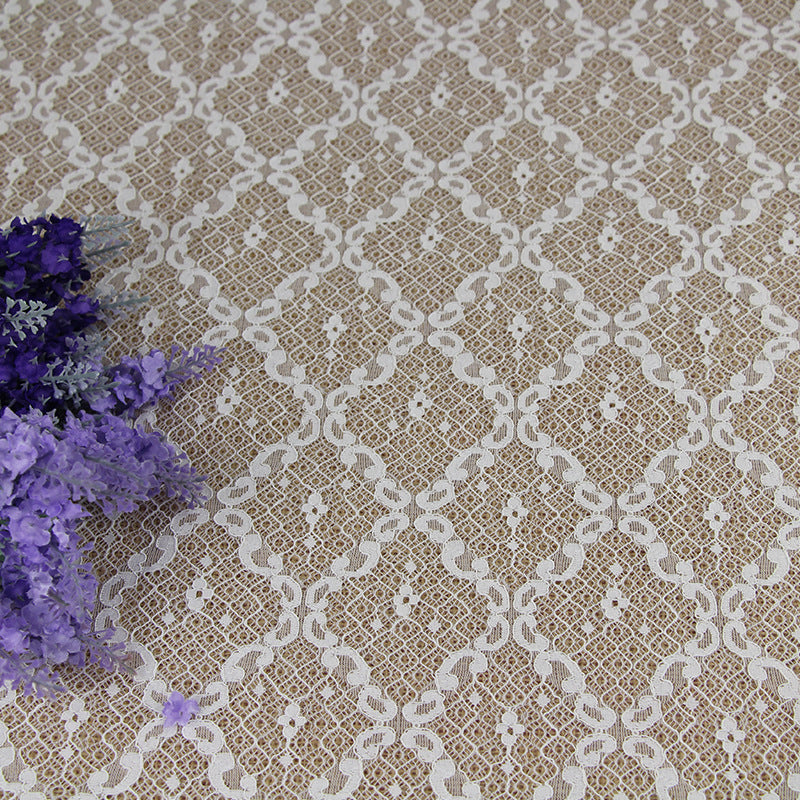 FREEDOMBEAUTY | Lace curtains lace lace rhombus cross lace fabric women's dress lace accessories fabric underwear