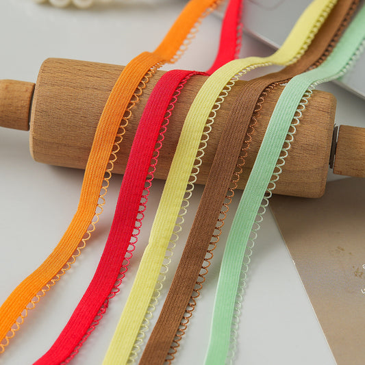 FREEDOMBEAUTY | Factory direct 1.2CM rope bud nylon elastic elastic band, color spot DIY handmade underwear decoration