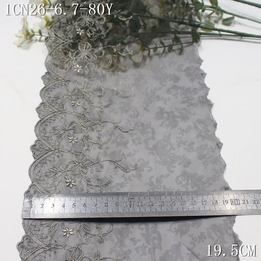 FREEDOMBEAUTY | [1Pack] Three-color printing mesh yarn embroidery lace classical pattern 23cm Hanfu ancient clothing fabric lace accessories DIY