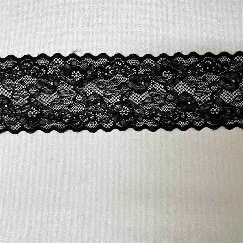 FREEDOMBEAUTY | Factory direct sales, spot quick delivery Xiaohongshu hot 6CM black and white elastic lace accessories DIY handmade