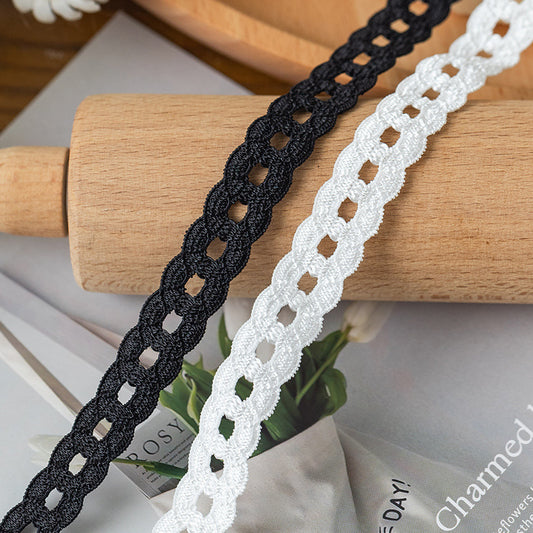 FREEDOMBEAUTY | Factory direct 1.3CM bright elastic elastic band handmade DIY suspender children's clothing women's clothing decorative copper coin webbing