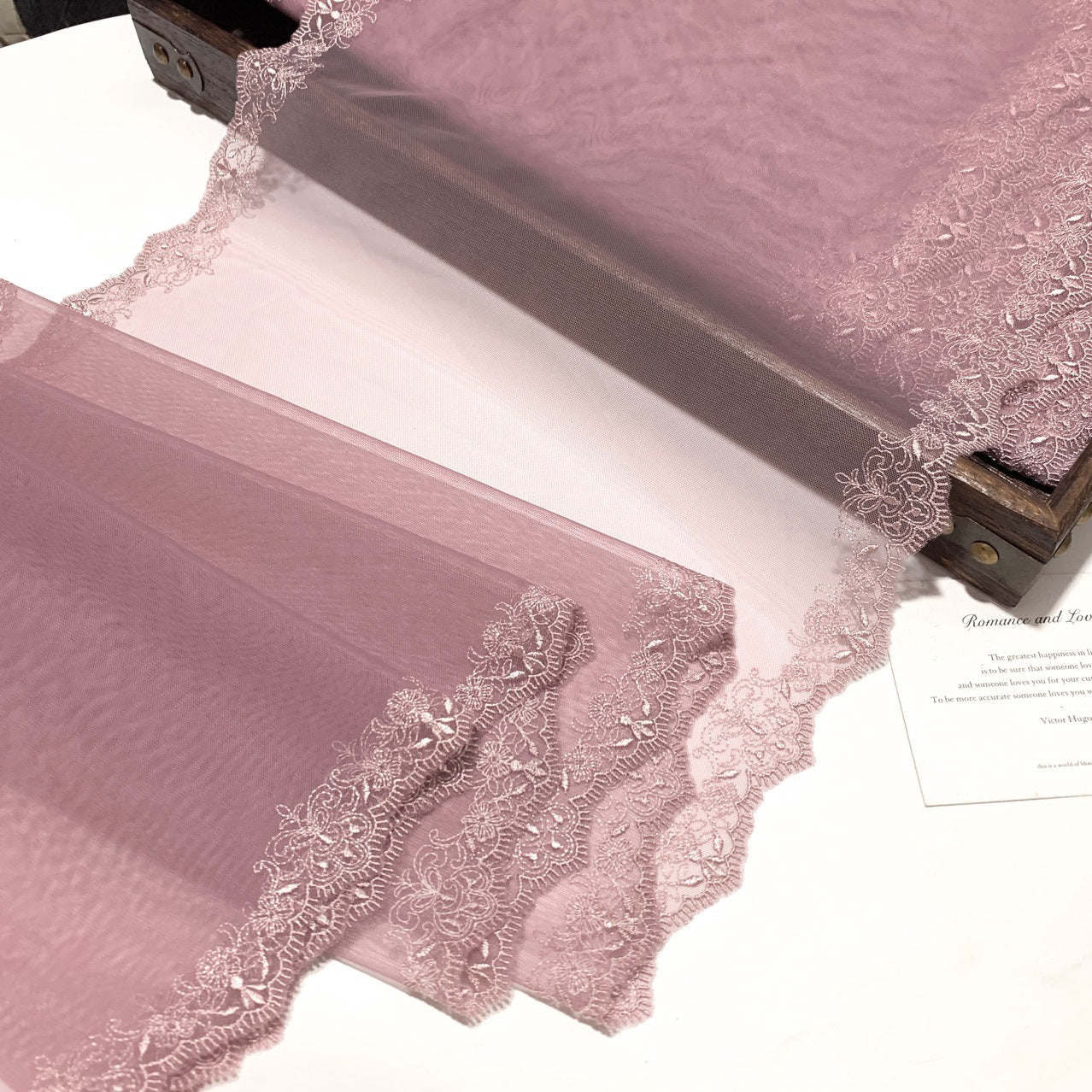 FREEDOMBEAUTY | Spot bilateral exquisite and simple bilateral mesh embroidery lace width 30CM clothing design