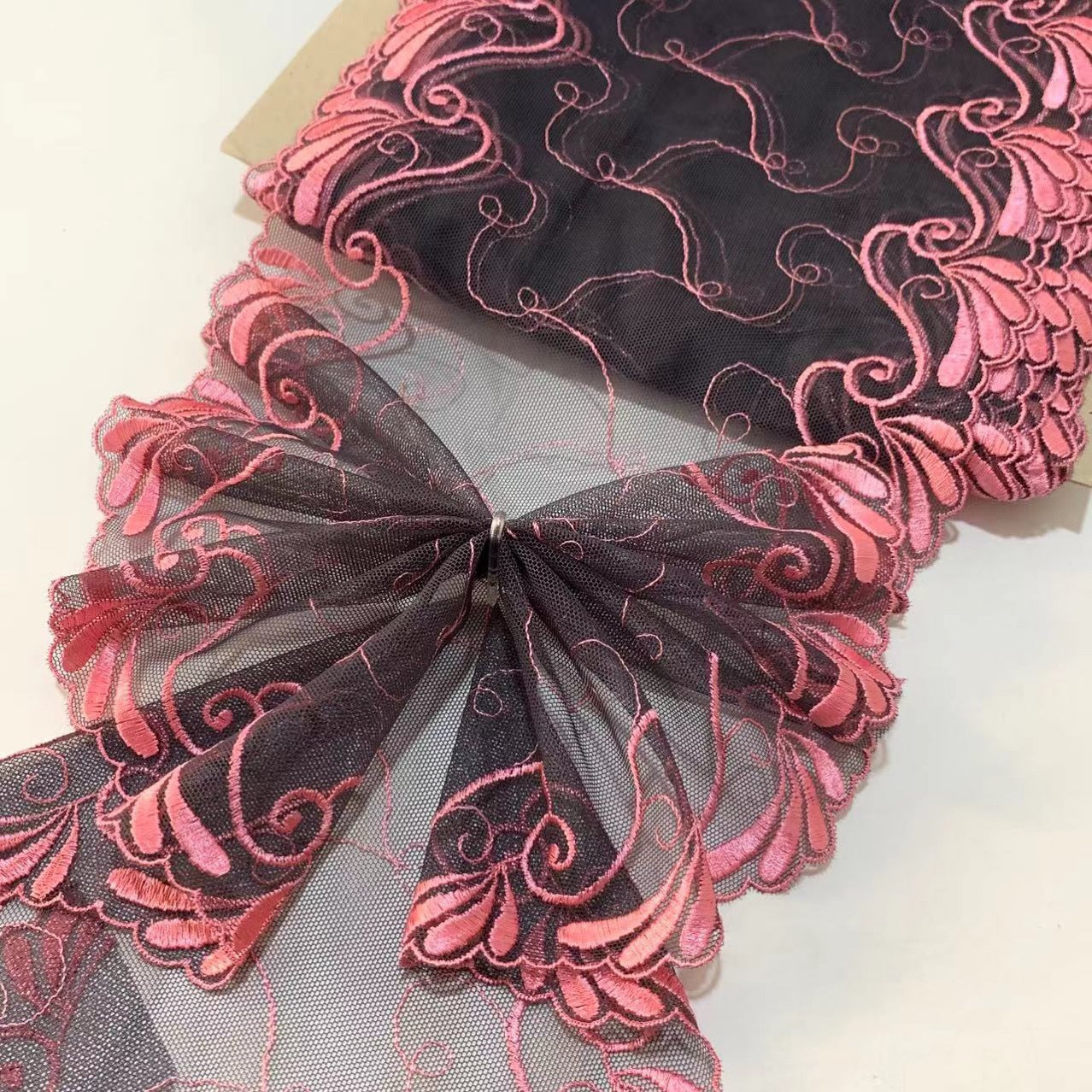 FREEDOMBEAUTY | Spot retro bilateral mesh embroidery lace accessories decorative design DIY fabric apparel