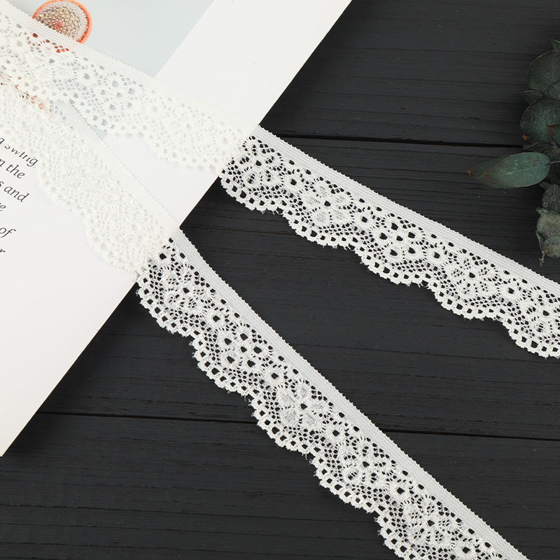 FREEDOMBEAUTY | [stretch] 2.5cm lace lace, nylon elastic lace edge, home textile Lolita unilateral lace accessories, in stock