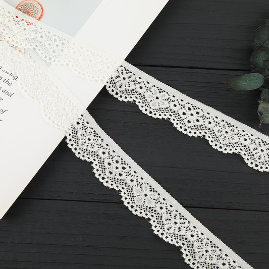 FREEDOMBEAUTY | [stretch] 2.5cm lace lace, nylon elastic lace edge, home textile Lolita unilateral lace accessories, in stock