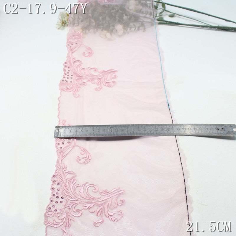 FREEDOMBEAUTY | Spot wholesale multi-color mesh, laser sequins, flower embroidery lace, drama costumes, dance costumes, ancient lace accessories DIY