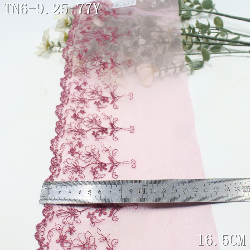 FREEDOMBEAUTY | [1Pack] Multi-color light mesh embroidery lace fresh and exquisite small flower cluster 20.5cm Mori clothing lace accessories