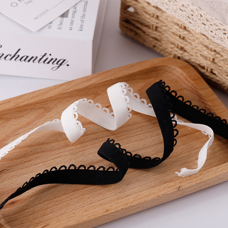 FREEDOMBEAUTY | Manufacturers supply 1.2CM/1.4CM broken teeth flat belt nylon knitted bud belt, elastic band for underwear trousers