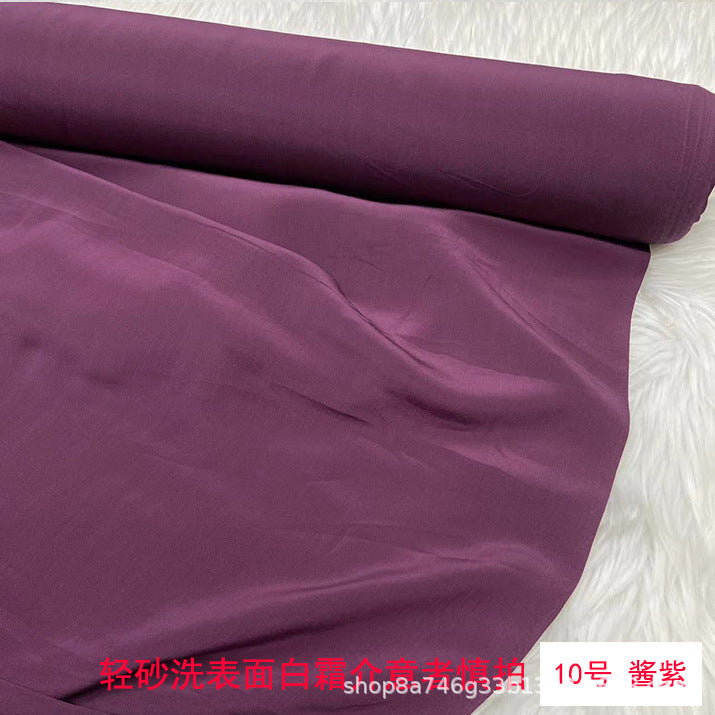 FREEDOMBEAUTY | 16 mmi solid color silk crepe fabric, matte mulberry silk crepe shirt dress lined with silk fabric