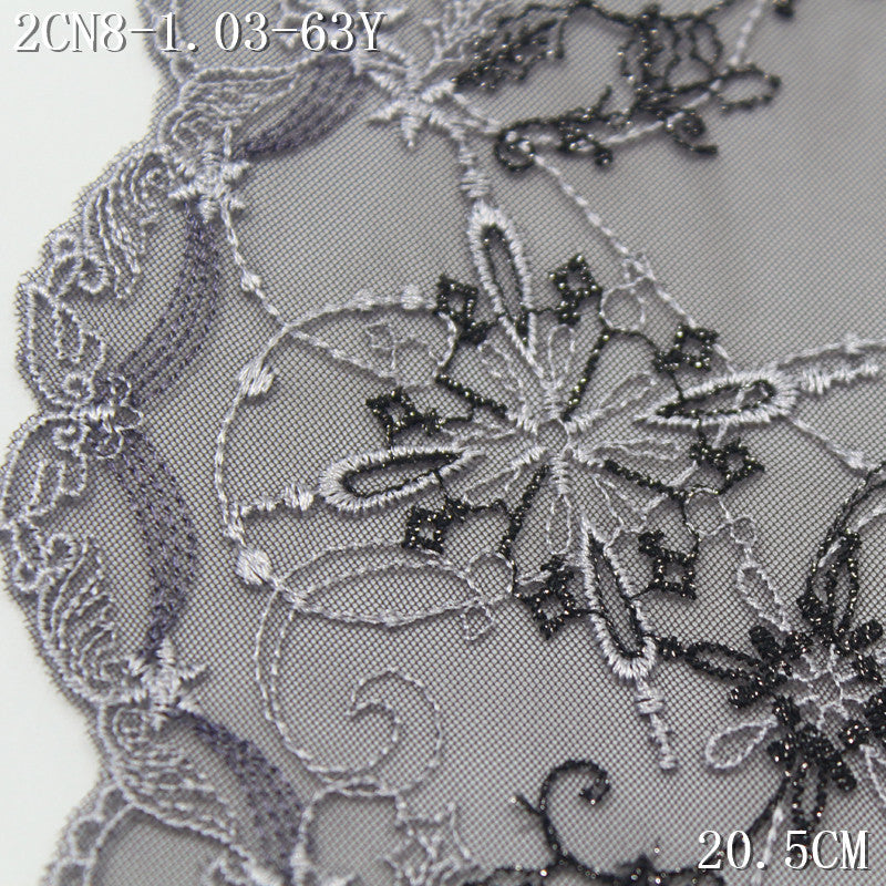 FREEDOMBEAUTY | [1Pack] French exquisite gold and silver thread beautiful pattern mesh embroidery lace, high-end dress decoration accessories