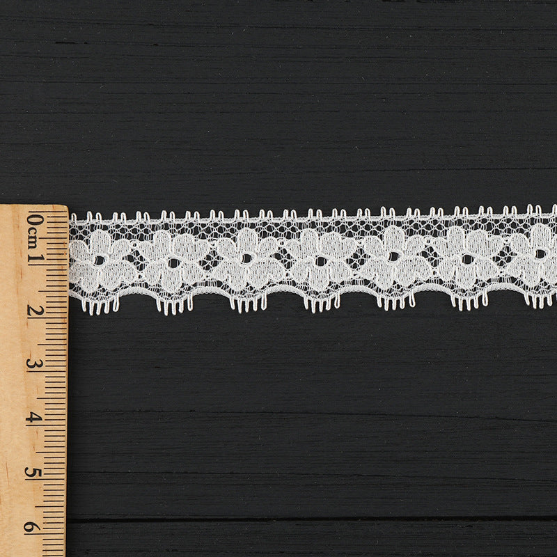 FREEDOMBEAUTY | [stretch] 1cm lace small lace, hollow elastic lace edge, neckline cuffs Lolita lace accessories, spot