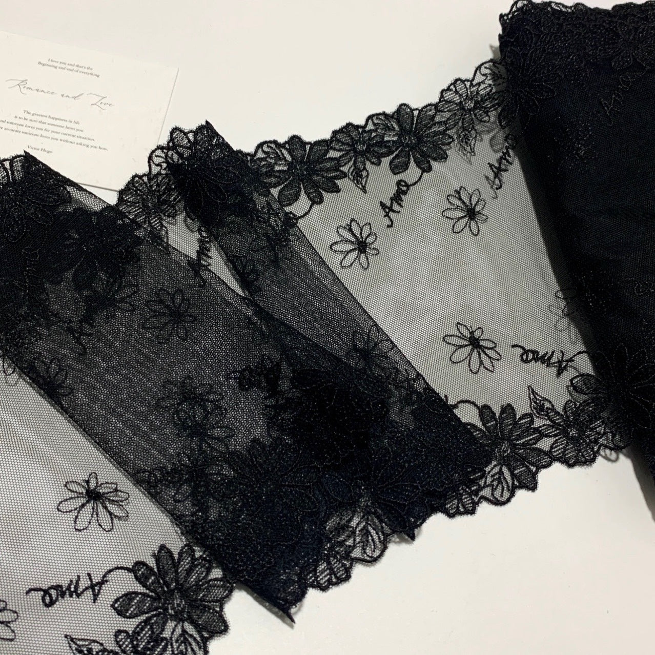 FREEDOMBEAUTY | Spot exquisite daisy embroidered mesh lace accessories decorative design DIY clothing