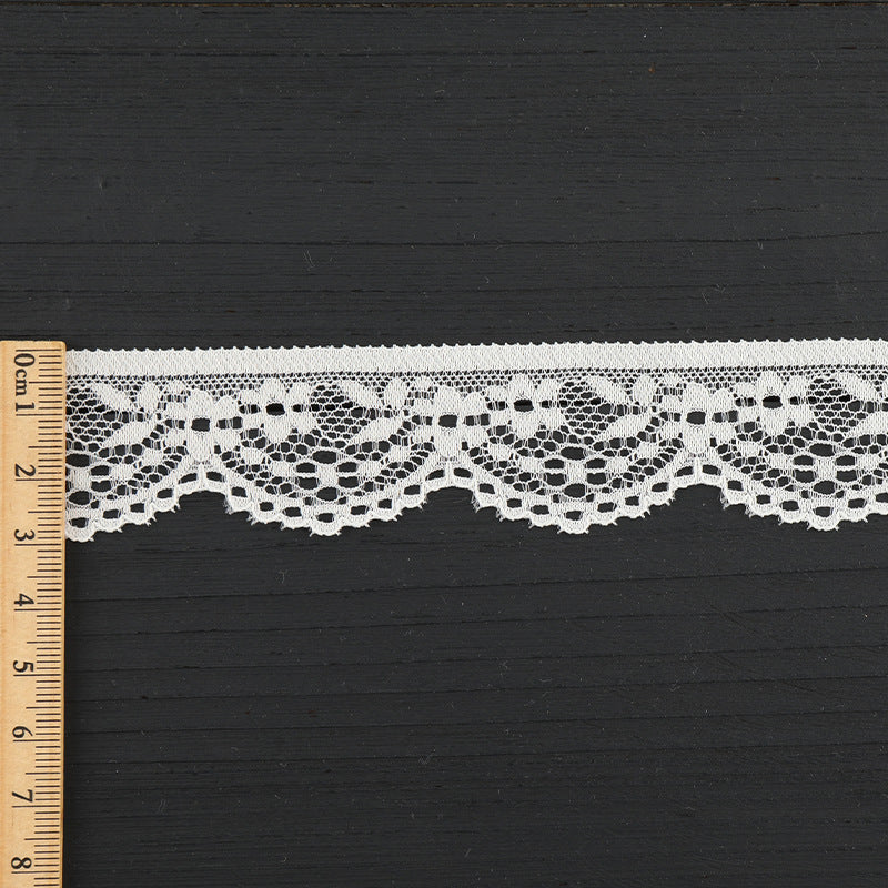 FREEDOMBEAUTY | [stretch] 2cm lace lace accessories, warp knitted elastic lace edge, home textile children's clothing lace lace accessories, factory spot